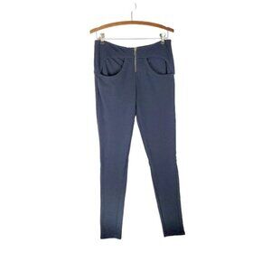 T Alexander Wang Pants Knit Pocket Blue Skinny Exposed Zip Womens Size Small